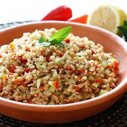 Farro With Feta Cucumbers And Sun-dried Tomatoes