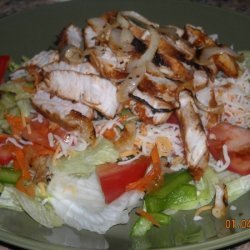 Simple Salad With Merinaided Turkey Cutlets