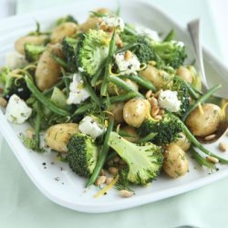 Lemony Potato Broccoli & Goat's Cheese Salad