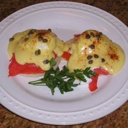 Smoked Salmon Eggs Benedict With Capers