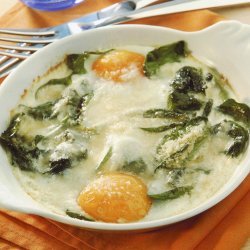 Baked Eggs With Cream Spinach And Parmesan