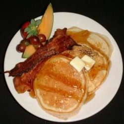 Buffalo Berry Corn Cakes With Maple Syrup