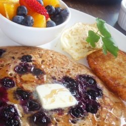 Whole Wheat Buttermilk Blueberry Pancakes