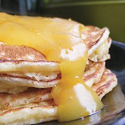 Orange Ricotta Pancakes With Orange Curd