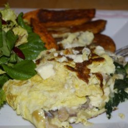 Omelet With Smoked Mackerel And Spinach