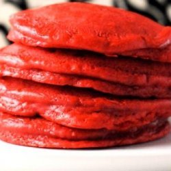 Red Velvet Chocolate Chips Pancakes