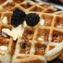 Banana Blackberry Waffles