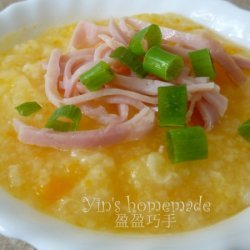 Pumpkin Porridge With Shaved Manuka Leg Hams