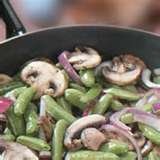 Sauteed Sugar Snap Peas With Red Onion And  Mushro...