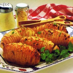 Sliced Baked Potatoes Microwaved