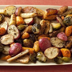 Roasted Potatoes Carrots And Brussels Sprouts