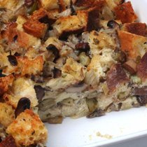 Mushroom And Fennel Bread Pudding