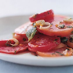 Chioggia Beets with Raspberry Mint Vinaigrette