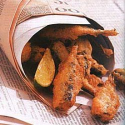 Beer-Batter-Fried Sardines and Lime