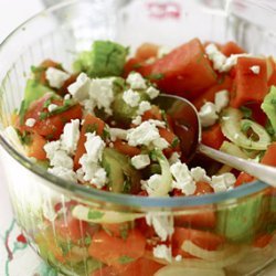 Watermelon, Tomato and Mint Salad