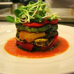 Vegetable Stacks With Tomato Coulis