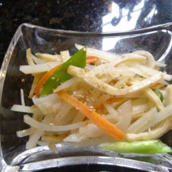 Sauted Potatoes And Fish Cakes Gamja Chae Bokkeum