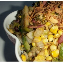 Sauteed Corn And Brussel Sprouts