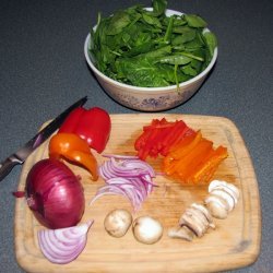 Sauteed Spinach And Sweet Bell Peppers