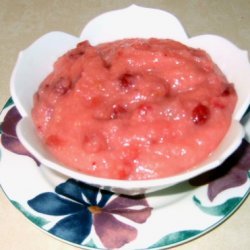 Pink And Pretty Cranberry Applesauce