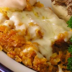 Sugar 'n Spice Cheesy Yam Browns With Mayo-bbq Dip...