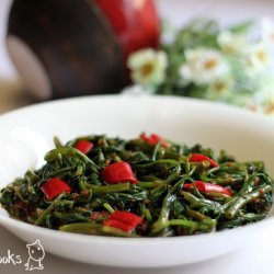 Stir Fry Belacan Kangkung (dried Shrimp Paste &...