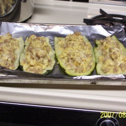 Sausage Stuffed  Zucchini