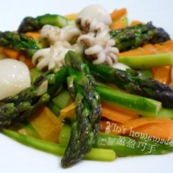 Asparagus Thai Style With Squids