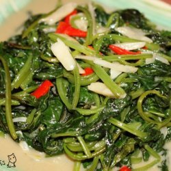 Stir Fried Sweet Potato Leaves (ipomoea Batatas) I...