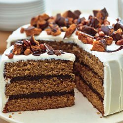 Chocolate-peanut Butter Cake With Cream Cheese And...