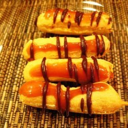 Filled Banana Cream Eclairs