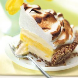 Lemon Meringue Ice Cream Pie In Toasted Pecan Crus...