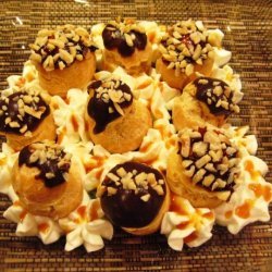 Cream Puffs Filled Caramel Dessert