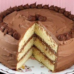 Yellow Buttermilk Cake With Quick Fudge Frosting