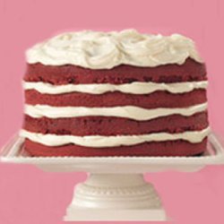 Easy Red Velvet Cake With White Truffle Frosting