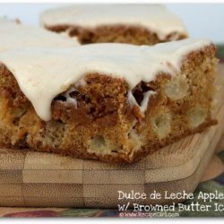 Dulce De Leche Apple Bars With Browned Butter Icin...