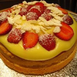 Strawberry Custard Cake