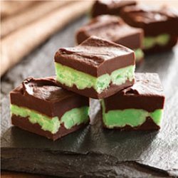 St Patricks  Day Layered Mint Chocolate Fudge