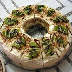 Kiwi Fruit Dessert Cake With Orange Marmalade Almo...