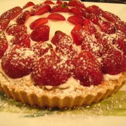 Christmas Strawberry Yoghurt Pie