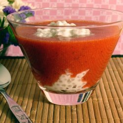 Fresh Strawberries And Coconut Milk With Tapioca P...