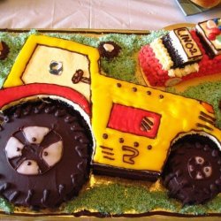 Linos Second Birthday Tractor Cake