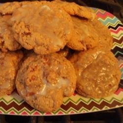 Bacon Oatmeal Breakfast Cookies With Maple Glaze