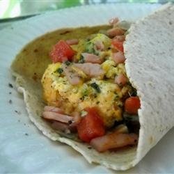 Egg Pesto Breakfast Wrap