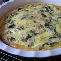 Cindy's Tuna, Spinach, and Bacon Quiche