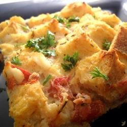 Oven Baked Omelet with Feta and Tomatoes