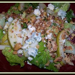 Baby Greens, Pear, Walnut, and Blue Cheese Salad