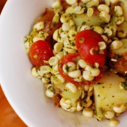 Potato, Corn, and Cherry Tomato Salad with Basil Dressing