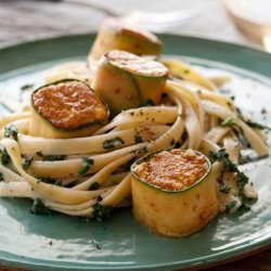 Zucchini-Wrapped Halibut  Scallops 