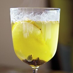 Mulled White Wine with Pear Brandy